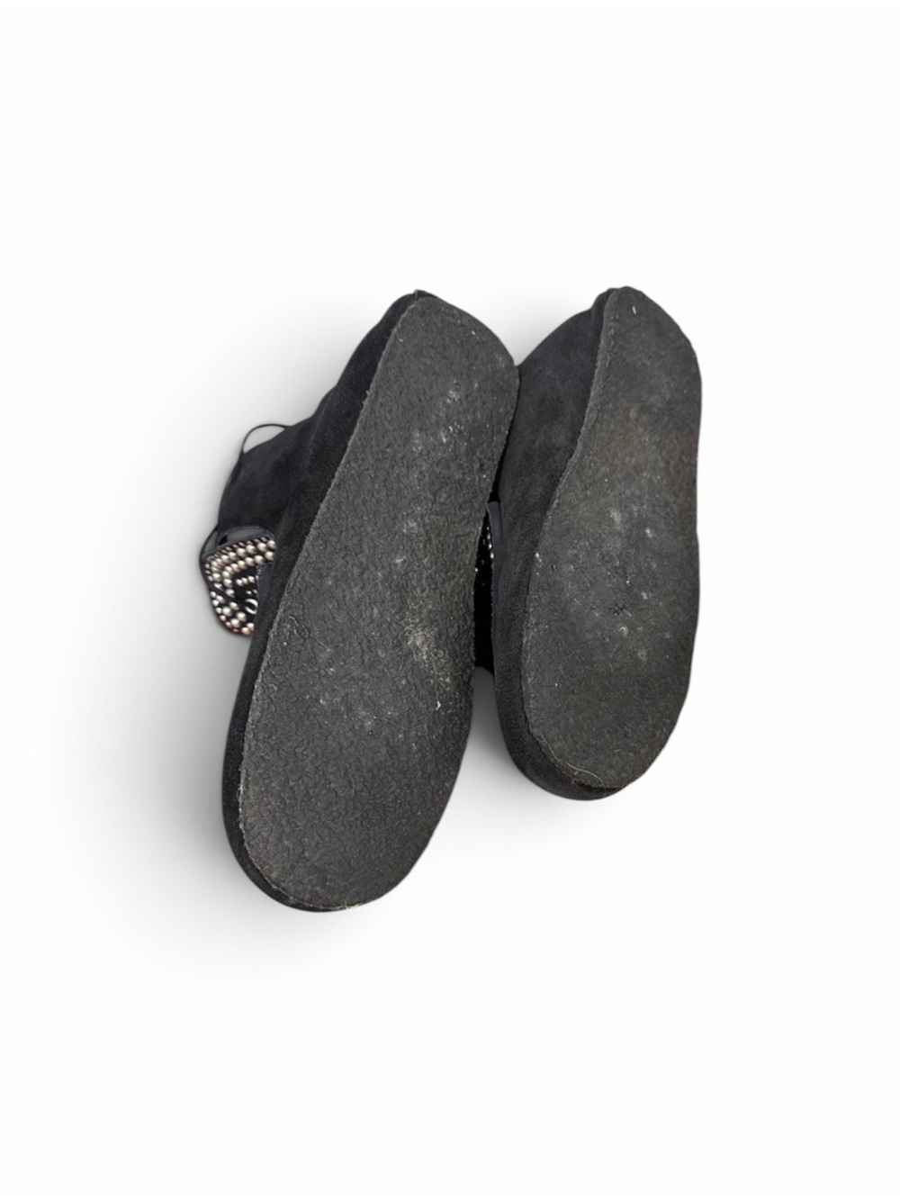 Isabel Marant Morley Studded Moccasins Black Leather Suede Silver Studs & Eyelet - Picture 3 of 6